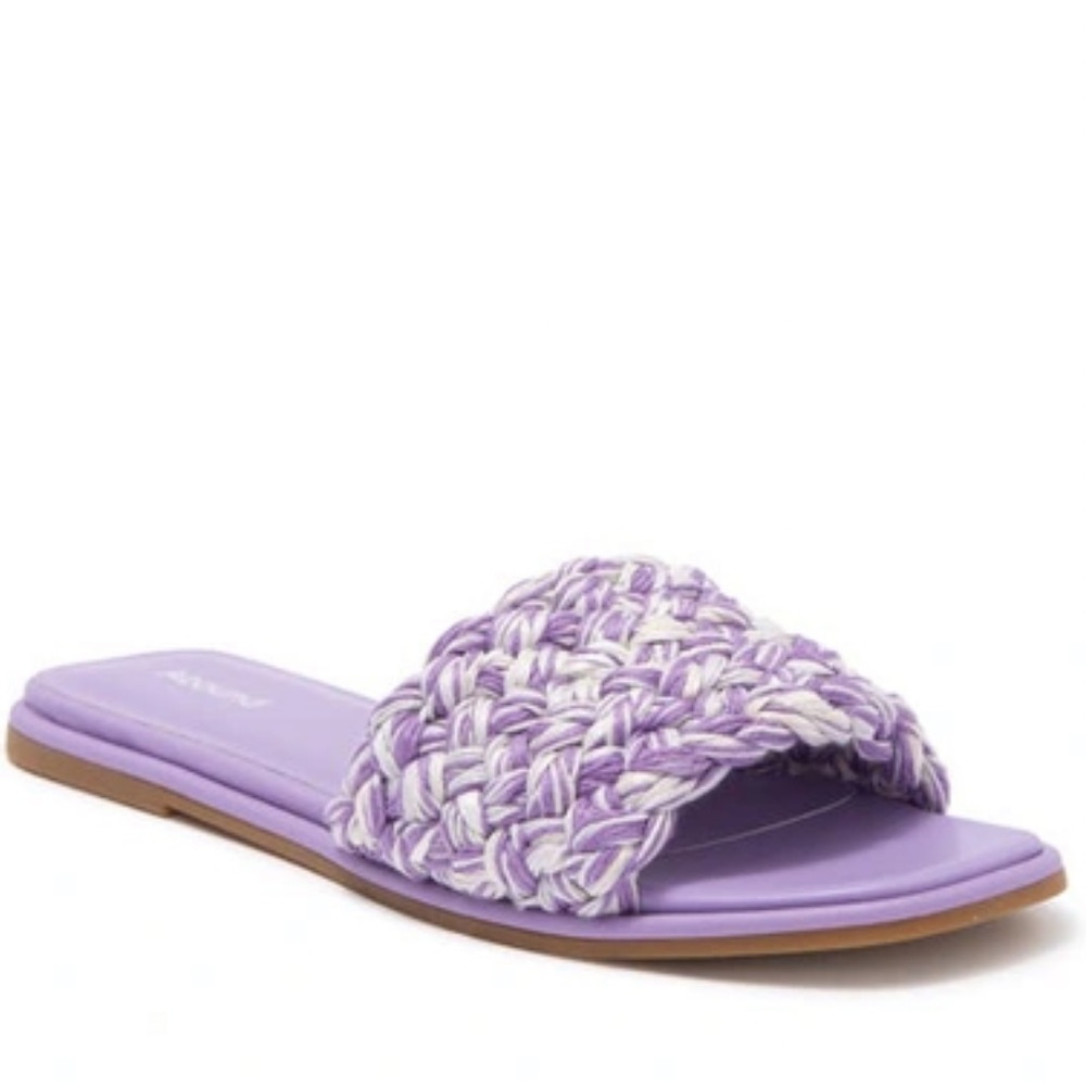 Abound Allyn Purple Ombré Woven Flat Sandal Size 8